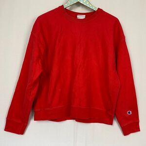 Vintage Champion Reverse Weave Sweatshirt Mens XL Red Crew Neck Sweater Y2K